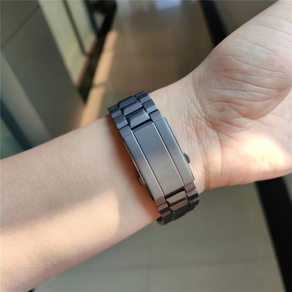 22mm Watch Band For Huawei Watch GT 5 Pro 46mm  /  GT 5 46mm  /  GT 4 46mm  /  GT 3 46mm T-Shape Turtle Back Buckle Titanium Alloy Strap - Grey - 6