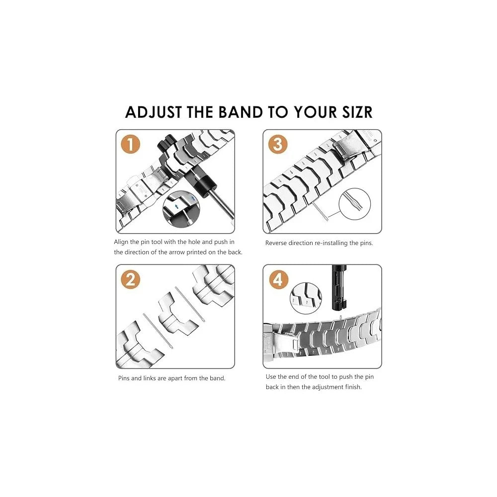 Watch Band For Samsung Galaxy Watch Ultra (2025) 47mm / Ultra 47mm Split Butterfly Clasp Stainless Steel Strap - Black - 4