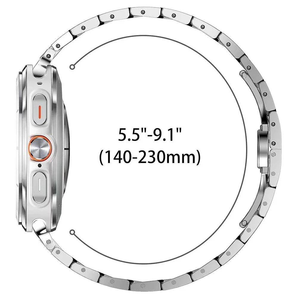 Watch Band For Samsung Galaxy Watch Ultra (2025) 47mm / Ultra 47mm Integrated Butterfly Clasp Stainless Steel Strap - Silver - 6