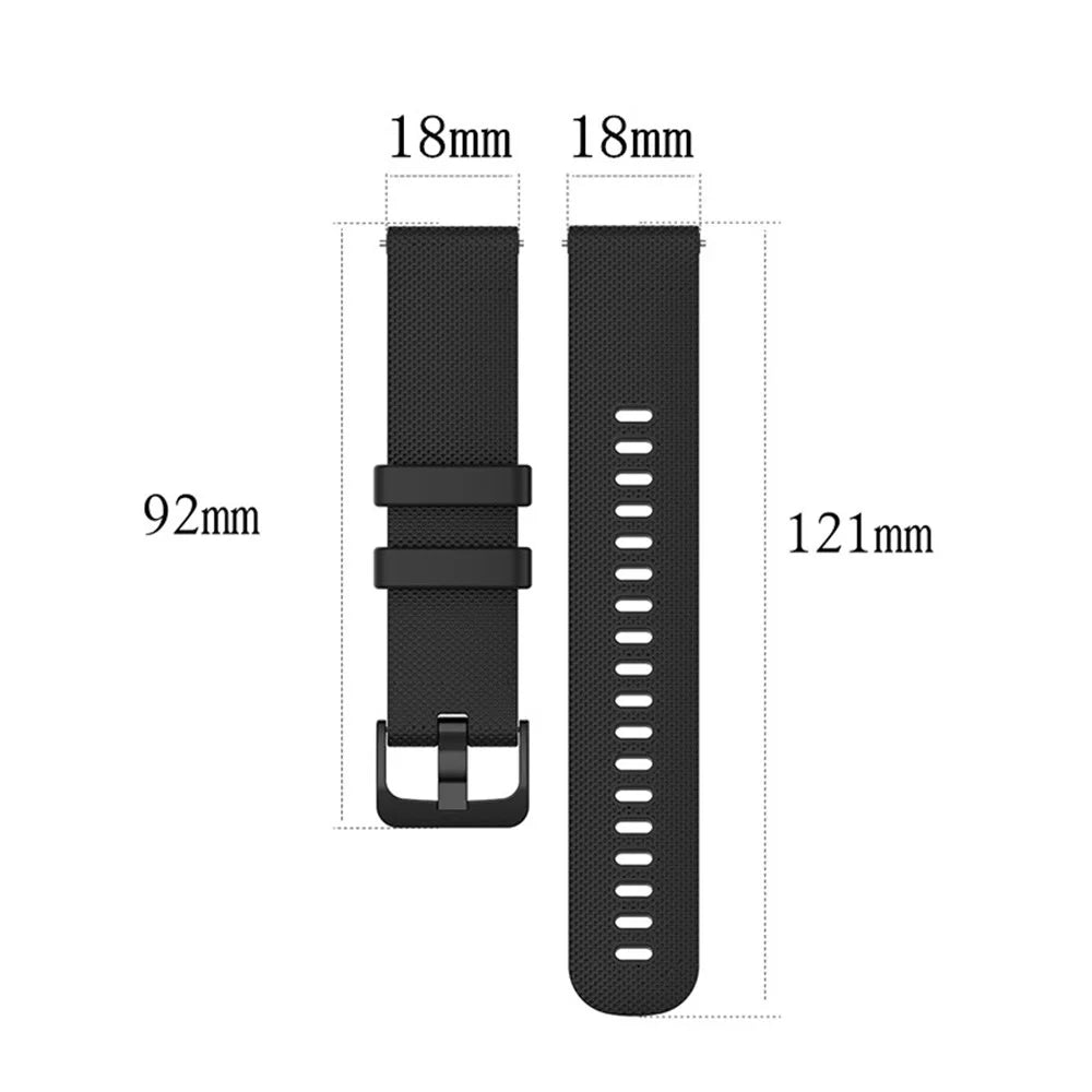 22mm Universal Grid Texture Silicone Watchband Replace Strap for Huawei Watch 3 / 3 Pro / Samsung Amazfit Watch Etc - Black - 4