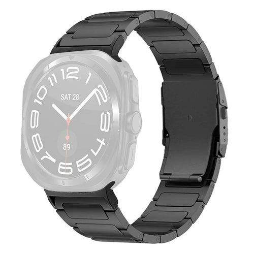 Watch Strap for Samsung Galaxy Watch8 44mm / 40mm / Watch8 Classic 46mm Titanium Alloy Band with Safety Buckle - Black - 1