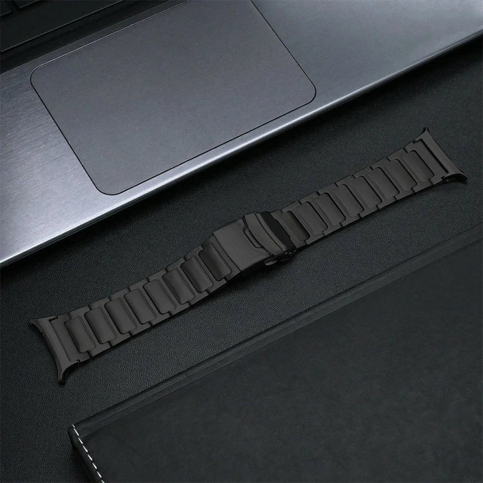 Watch Strap for Samsung Galaxy Watch8 44mm / 40mm / Watch8 Classic 46mm Titanium Alloy Band with Safety Buckle - Black - 3