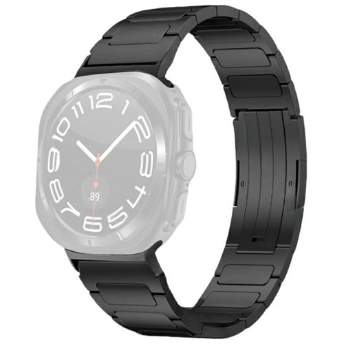 Watch Strap for Samsung Galaxy Watch8 44mm / 40mm / Watch8 Classic 46mm Titanium Alloy Band - Black - 1