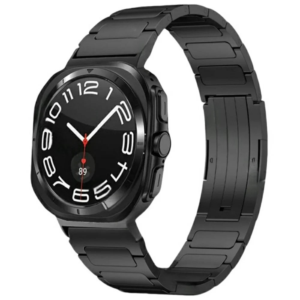 Watch Strap for Samsung Galaxy Watch8 44mm / 40mm / Watch8 Classic 46mm Titanium Alloy Band - Black - 2