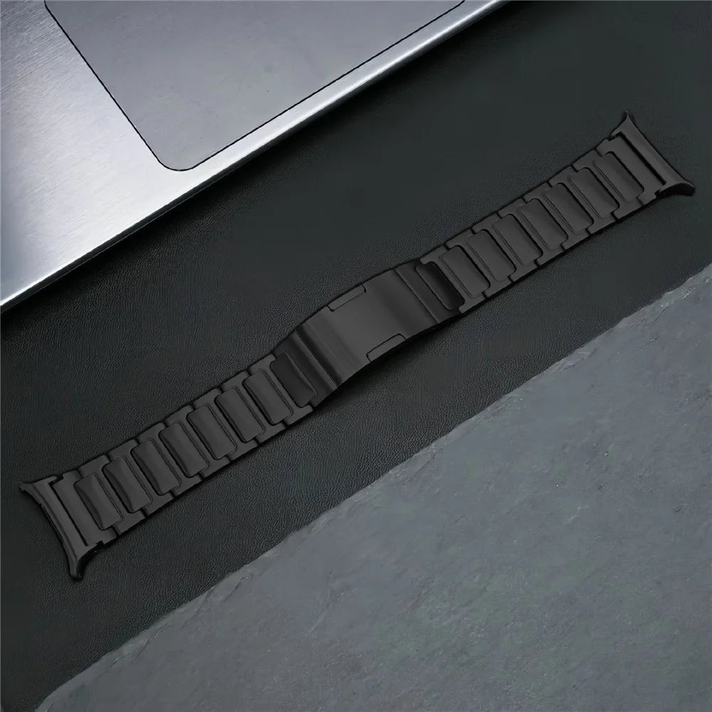 Watch Strap for Samsung Galaxy Watch8 44mm / 40mm / Watch8 Classic 46mm Titanium Alloy Band - Black - 3