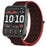 For Garmin Venu X1 Wrist Strap Magic Tape Nylon Loop Watch Band with Metal Ring - Red / Black - 2