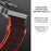 For Garmin Venu X1 Wrist Strap Magic Tape Nylon Loop Watch Band with Metal Ring - Red / Black - 6