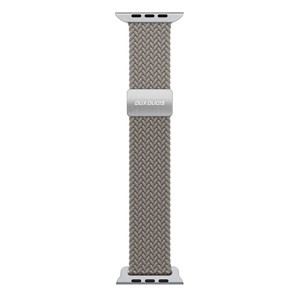 DUX DUCIS Ultra Series Watch Band For Apple Watch Series 11 10 42mm / 9 8 7 41mm / SE3 SE2 SE 6 5 4 40mm / 3 2 1 38mm Elastic Nylon Magnetic Strap - Clay - 1