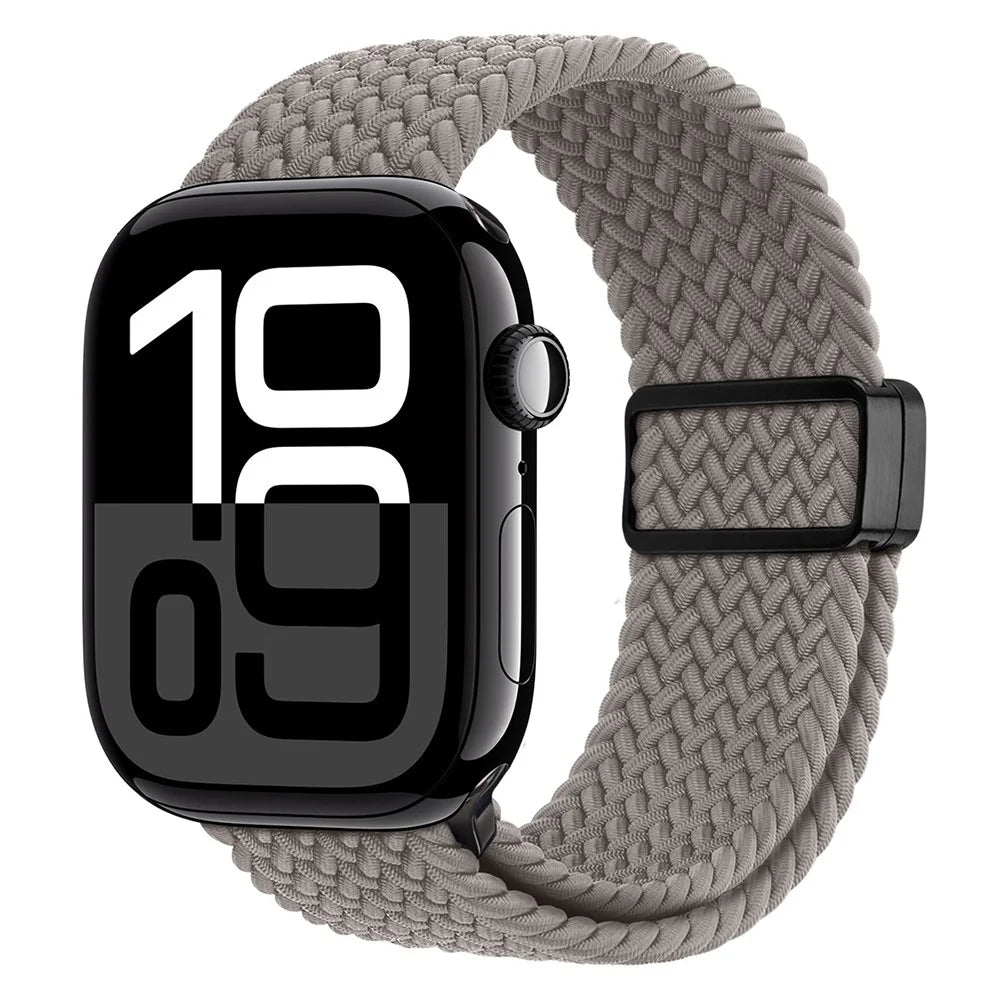 DUX DUCIS Ultra Series Watch Band For Apple Watch Ultra 3 2 1 49mm / Series 11 10 46mm / 9 8 7 45mm / SE3 SE2 SE 6 5 4 44mm / 3 2 1 42mm Nylon Magnetic Strap - Clay - 3