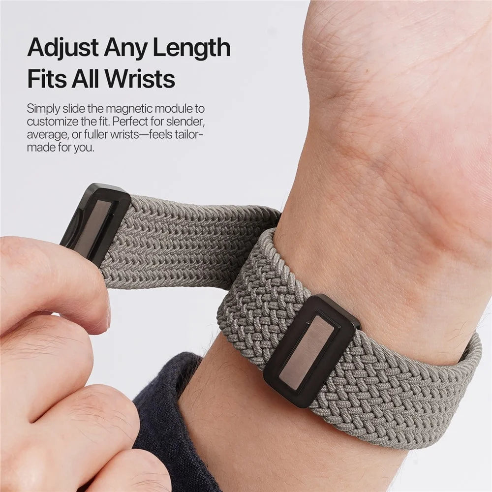 DUX DUCIS Ultra Series Watch Band For Apple Watch Ultra 3 2 1 49mm / Series 11 10 46mm / 9 8 7 45mm / SE3 SE2 SE 6 5 4 44mm / 3 2 1 42mm Nylon Magnetic Strap - Clay - 5