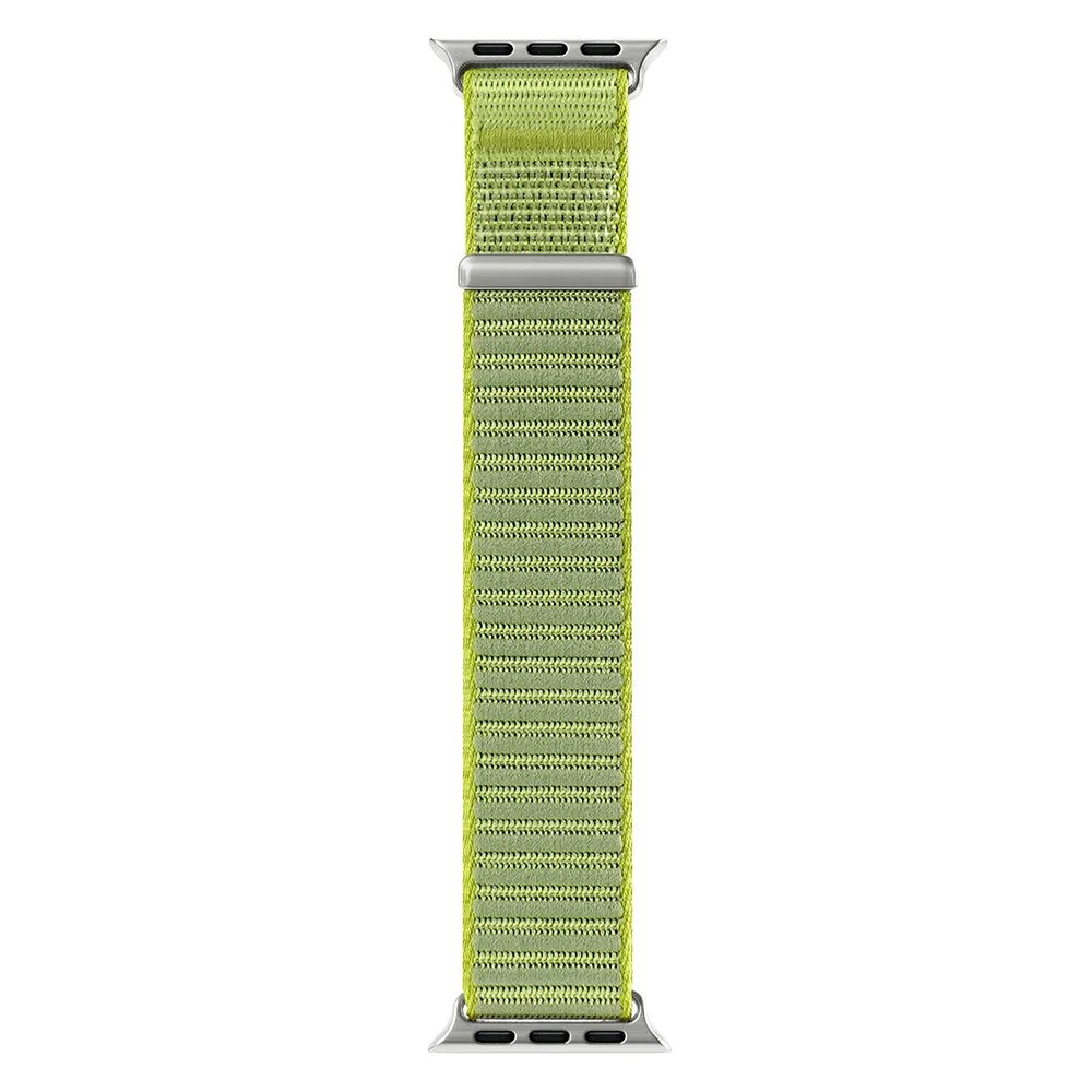 DUX DUCIS YE Series Watch Band For Apple Watch Series 11 10 42mm / 9 8 7 41mm / SE3 SE2 SE 6 5 4 40mm / 3 2 1 38mm Nylon Braided Loop Wrist Strap - Green - 1
