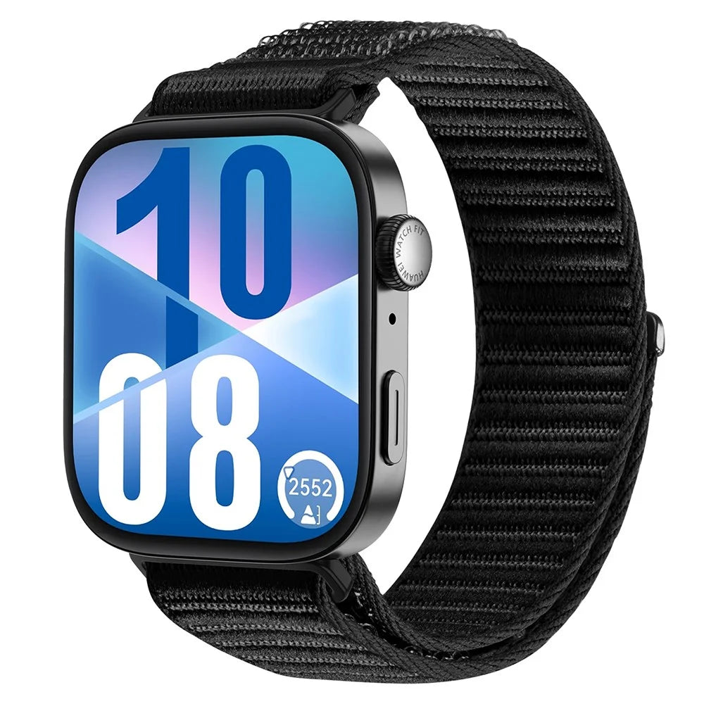 DUX DUCIS YE Series Watch Band For Huawei Watch Fit 4 / Fit 4 Pro / Fit 3 Nylon Braided Loop Wrist Strap - Black - 3
