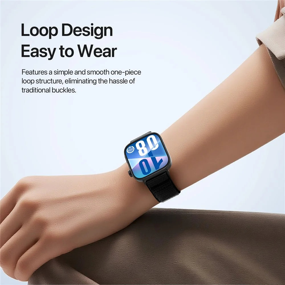 DUX DUCIS YE Series Watch Band For Huawei Watch Fit 4 / Fit 4 Pro / Fit 3 Nylon Braided Loop Wrist Strap - Black - 5