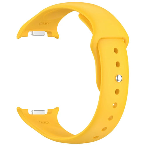 Smart Watch Band for Samsung Galaxy Watch8 44mm / 40mm / Watch8 Classic 46mm Reverse Buckle Silicone Strap - Yellow - 1