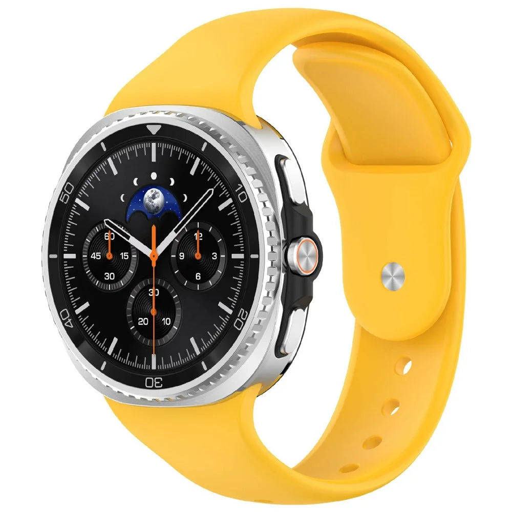 Smart Watch Band for Samsung Galaxy Watch8 44mm / 40mm / Watch8 Classic 46mm Reverse Buckle Silicone Strap - Yellow - 2