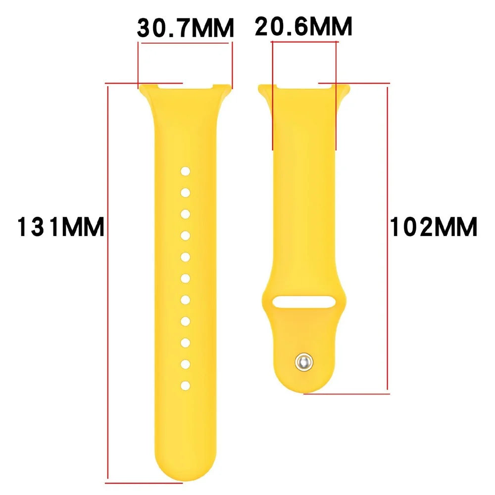 Smart Watch Band for Samsung Galaxy Watch8 44mm / 40mm / Watch8 Classic 46mm Reverse Buckle Silicone Strap - Yellow - 4