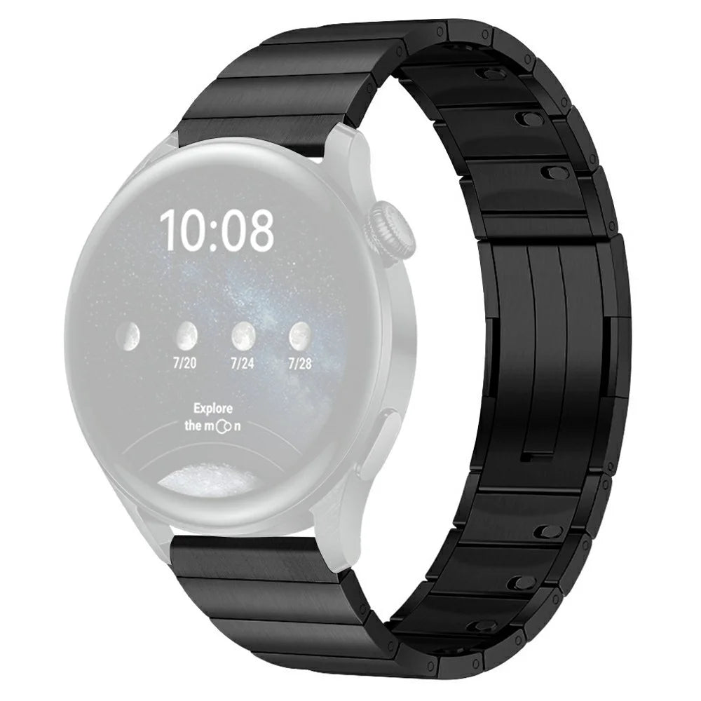 For Oppo Watch X / X2 / 4 Pro Replacement Strap 1-Bead Stainless Steel Watch Band, 22mm - Black - 1