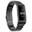 Watch Band for Fitbit Charge 4 / 3 Titanium Alloy 3-Bead Wrist Strap - Black - 3