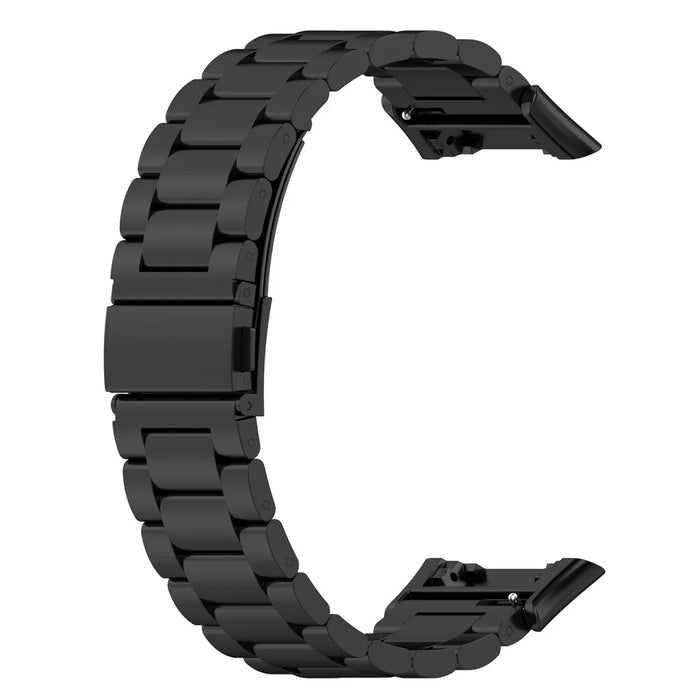 Watch Band for Oppo Watch Free Titanium Alloy 3-Bead Wrist Strap - Black - 1
