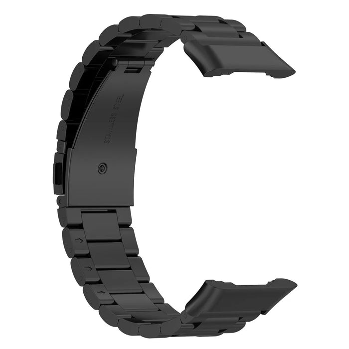 Watch Band for Oppo Watch Free Titanium Alloy 3-Bead Wrist Strap - Black - 2