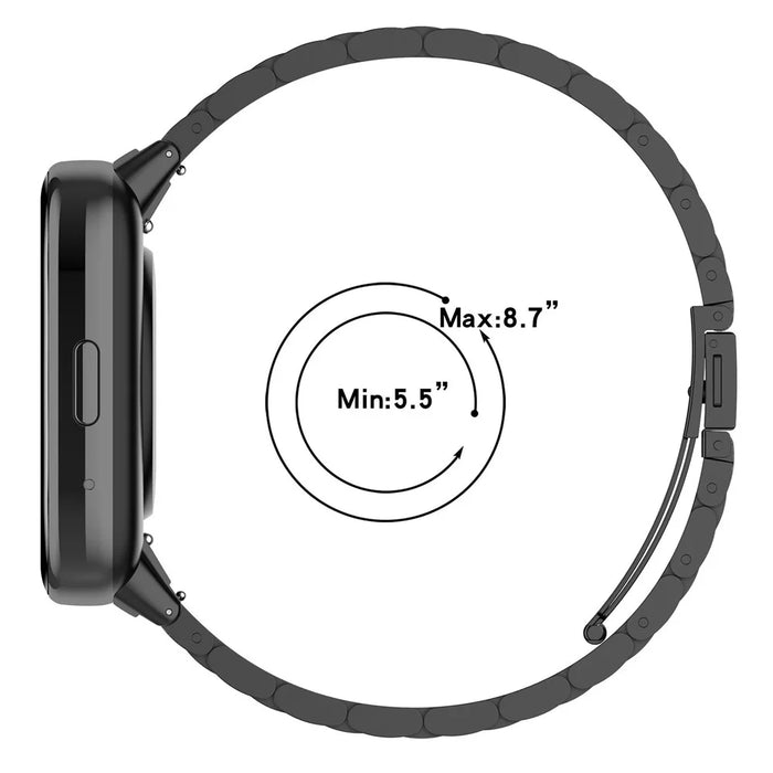 Watch Band for Xiaomi Redmi Watch 3 Active / 3 Lite Titanium Alloy 3-Bead Wrist Strap - Black - 5