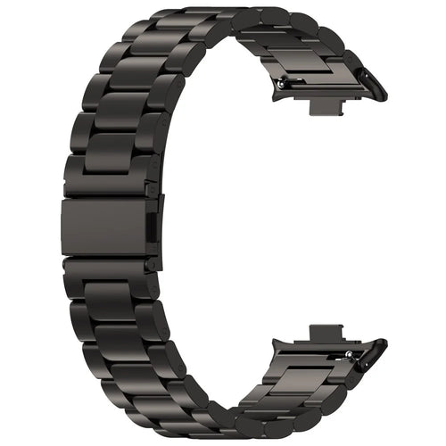 Watch Band for Xiaomi Smart Band 10 Pro / 9 Pro / 8 Pro / Redmi Watch 6 / 5 / 4 Titanium Alloy 3-Bead Wrist Strap - Black - 1
