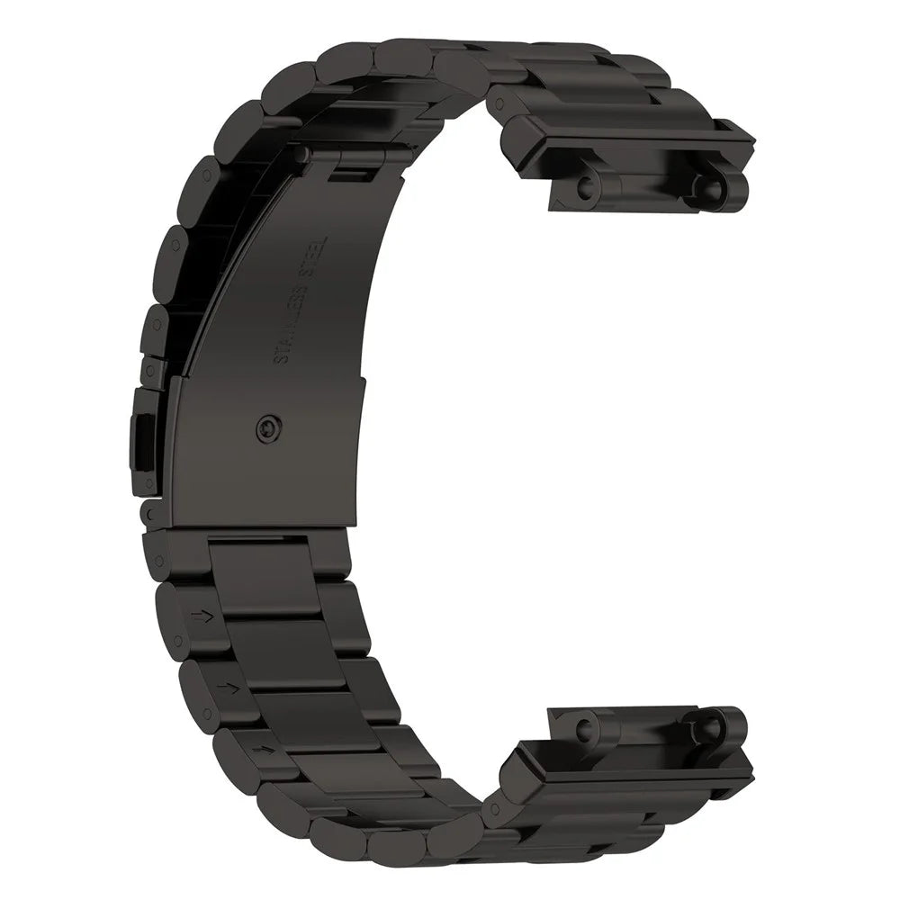Watch Band for Huami Amazfit Active Edge A2212 A2213 Titanium Alloy 3-Bead Wrist Strap - Black - 1