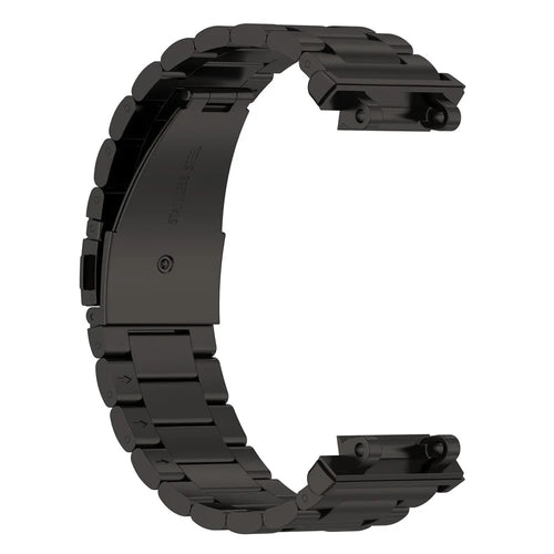 Watch Band for Huami Amazfit Active Edge A2212 A2213 Titanium Alloy 3-Bead Wrist Strap - Black - 1