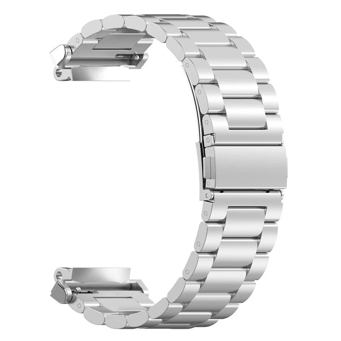 Watch Band for Huami Amazfit T-Rex 2 Titanium Alloy 3-Bead Wrist Strap - Silver - 1