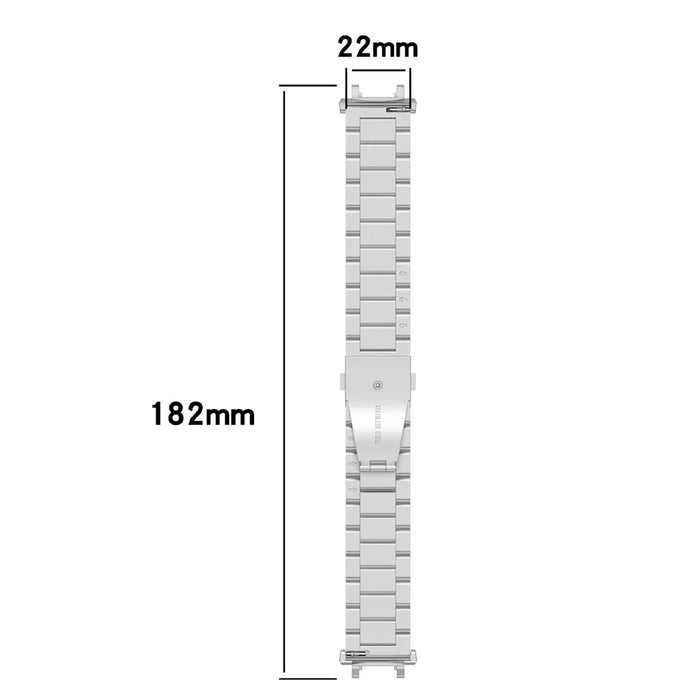 Watch Band for Huami Amazfit T-Rex 2 Titanium Alloy 3-Bead Wrist Strap - Silver - 4