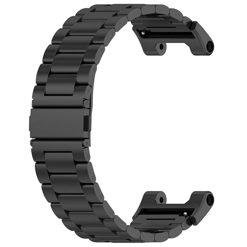 Watch Band for Huami Amazfit T-Rex Pro A1918 Titanium Alloy 3-Bead Wrist Strap - Black - 3