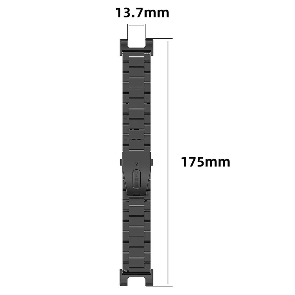 Watch Band for Huami Amazfit T-Rex Pro A1918 Titanium Alloy 3-Bead Wrist Strap - Black - 5