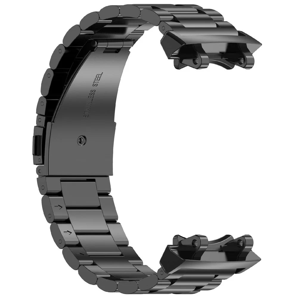 Watch Band for Huami Amazfit T-Rex 3 A2322 Titanium Alloy 3-Bead Wrist Strap - Black - 4