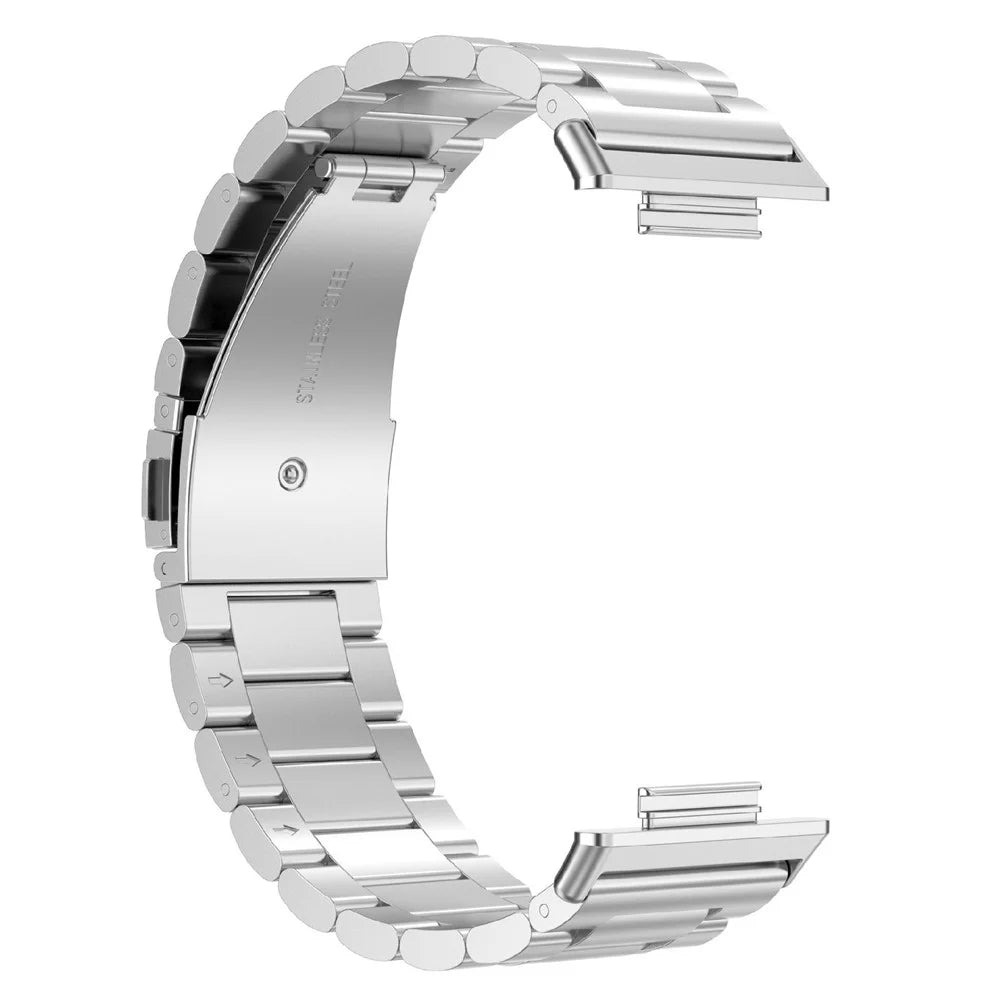 Watch Band for Huawei Watch Fit 2 Titanium Alloy 3-Bead Wrist Strap - Silver - 3