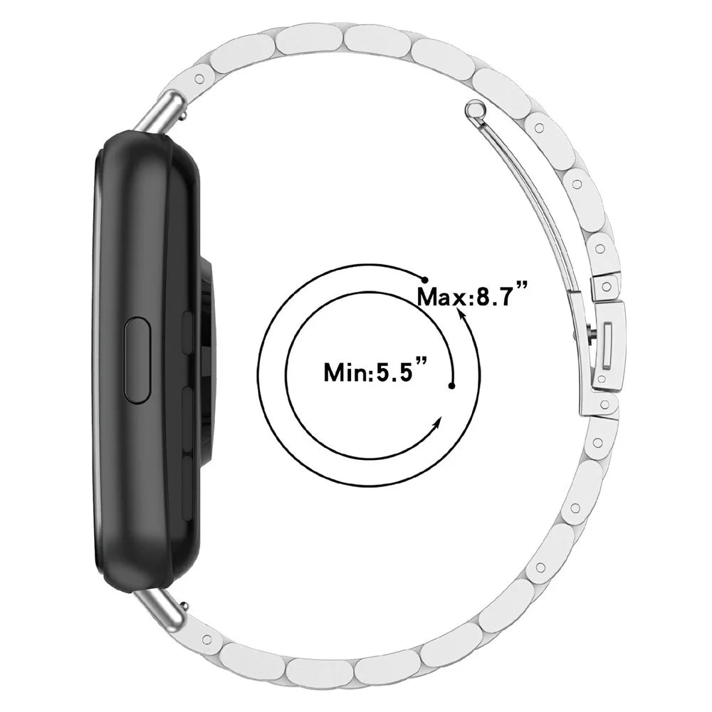Watch Band for Huawei Watch Fit 2 Titanium Alloy 3-Bead Wrist Strap - Silver - 4