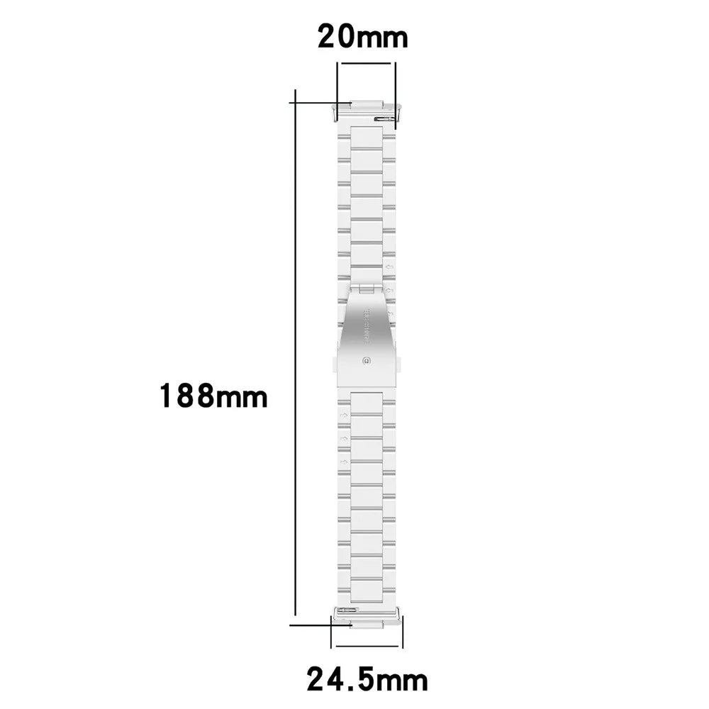 Watch Band for Huawei Watch Fit 2 Titanium Alloy 3-Bead Wrist Strap - Silver - 5