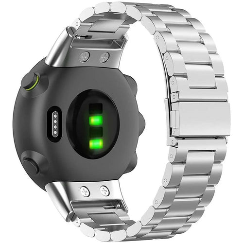 Watch Band for Garmin Forerunner 45 / 45S / Swim 2 Titanium Alloy 3-Bead Wrist Strap - Silver - 1