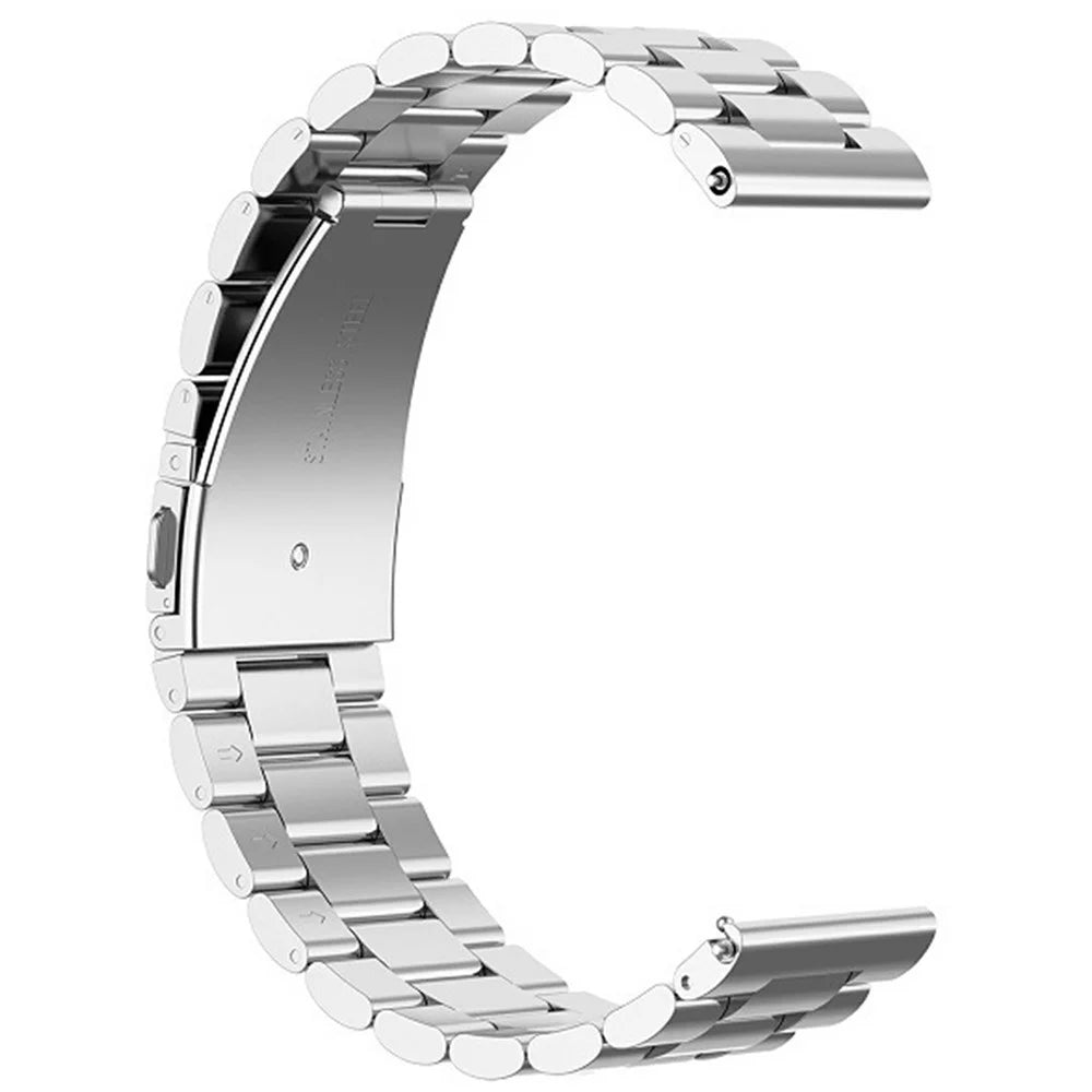 20mm Watch Band with Connector for Garmin Fenix 8 43mm  /  Descent MK3 Titanium Alloy 3-Bead Wrist Strap - Silver - Silver - 3