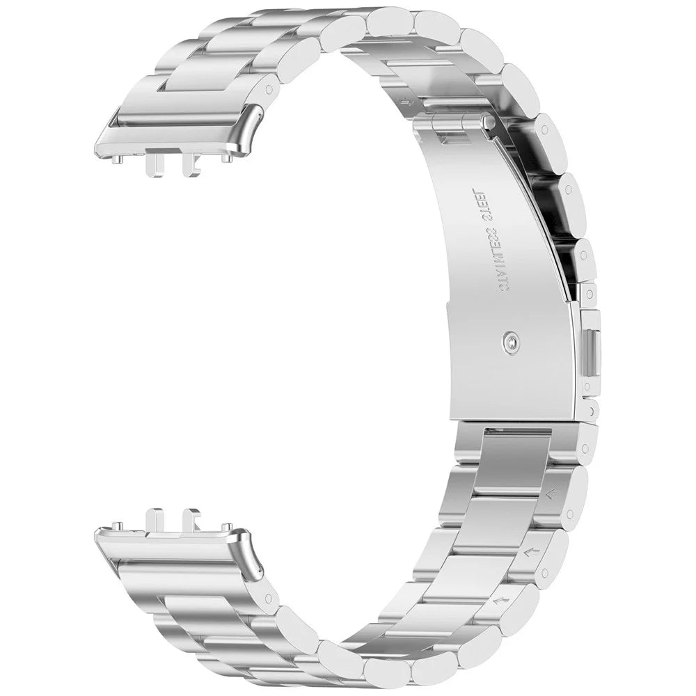 Watch Band for Samsung Galaxy Fit3 SM-R390 Titanium Alloy 3-Bead Wrist Strap - Silver - 1