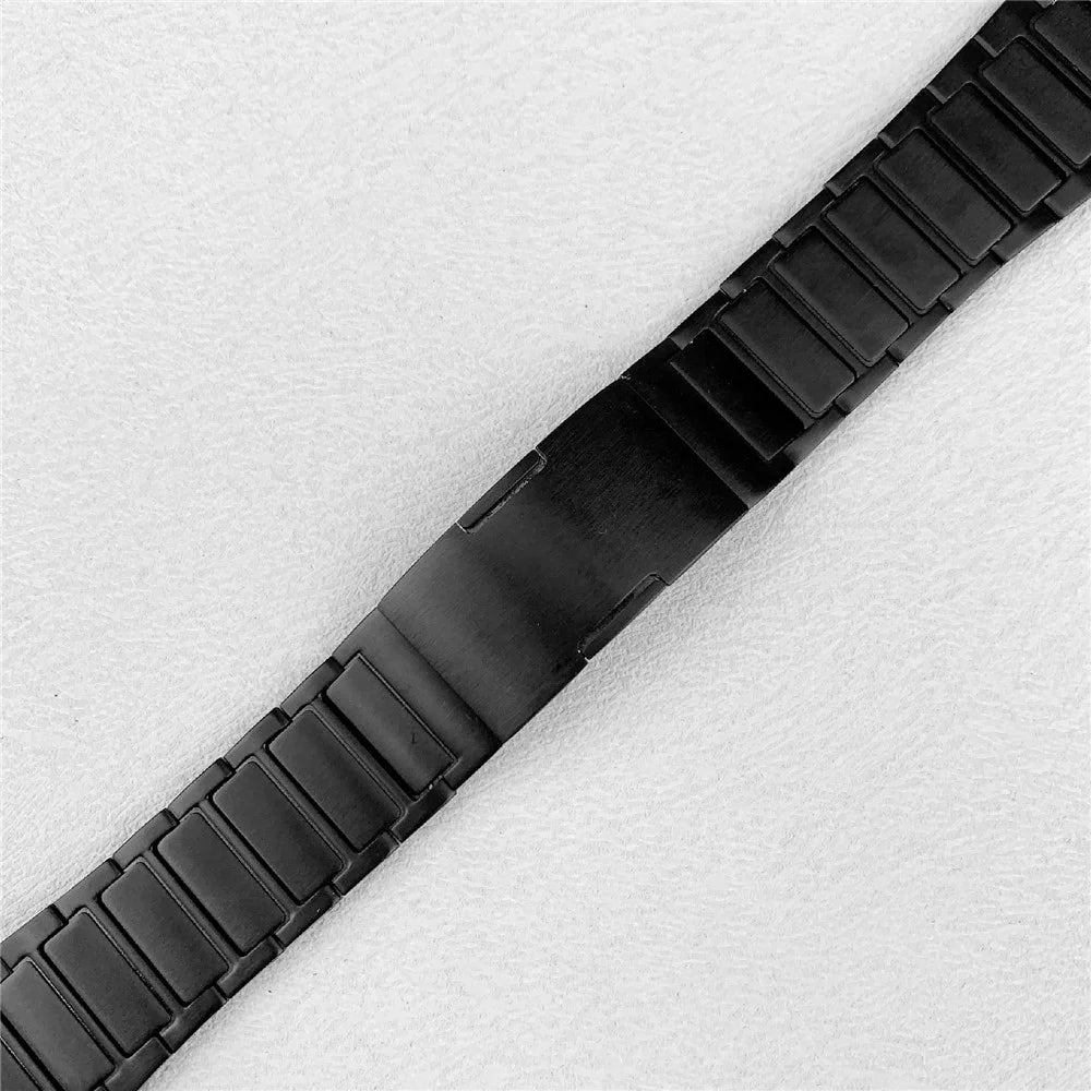 Watch Band For Apple Watch Ultra 3 2 1 49mm / Series 11 10 46mm / 9 8 7 45mm / SE3 SE2 SE 6 5 4 44mm / 3 2 1 42mm 3-Bead Stainless Steel Quick Release Strap - Black - 7