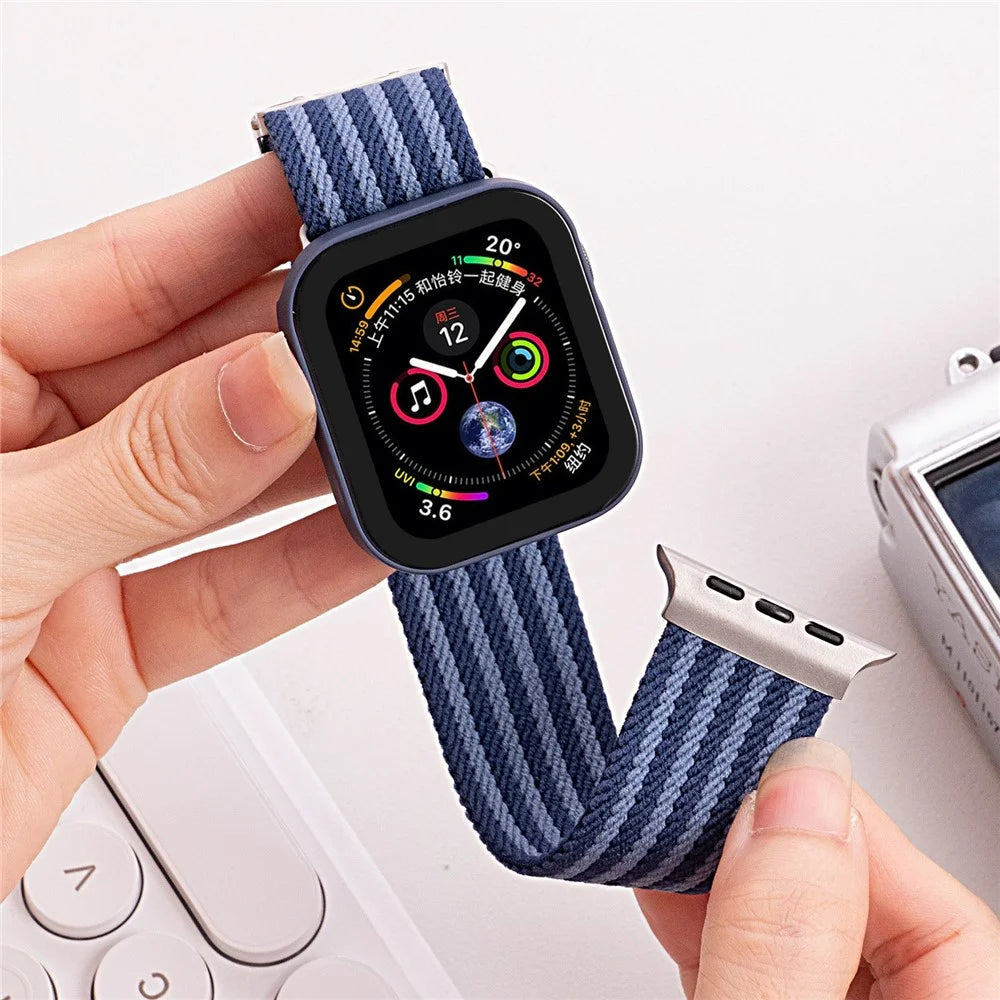 Watch Band For Apple Watch Series 10 9 8 7 SE 6 5 4 3 2 1 42mm 41mm 40mm 38mm Nylon Strap with Magnetic Buckle - Blue - 2
