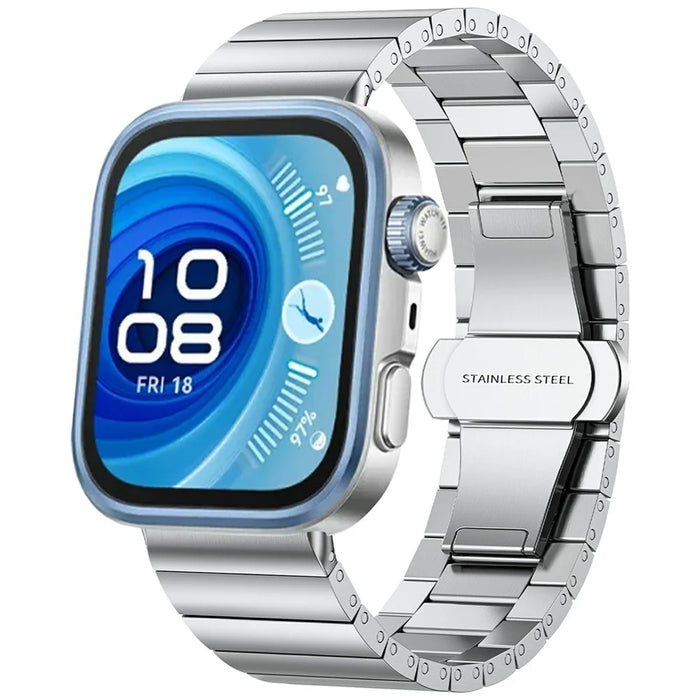 For Huawei Watch Fit 4 / 4 Pro Replacement Strap Stainless Steel Watch Band - Silver - 2