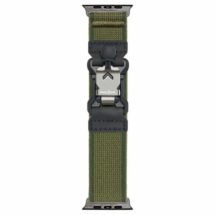 LEMONDA Watch Band For Apple Watch Ultra 3 2 1 49mm / Series 11 10 46mm / 9 8 7 45mm / SE3 SE2 SE 6 5 4 44mm / 3 2 1 42mm Nylon Strap with FIDLOCK Magnetic Buckle - Green - 3