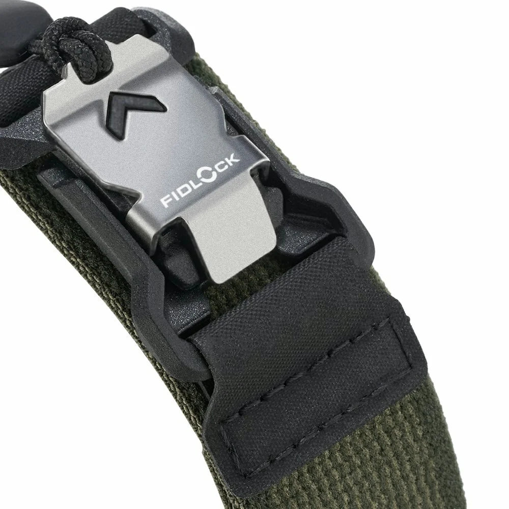 LEMONDA Watch Band For Apple Watch Ultra 3 2 1 49mm / Series 11 10 46mm / 9 8 7 45mm / SE3 SE2 SE 6 5 4 44mm / 3 2 1 42mm Nylon Strap with FIDLOCK Magnetic Buckle - Green - 4