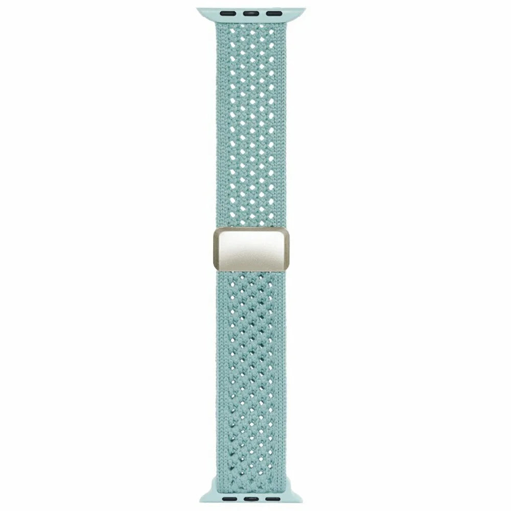 LEMONDA Watch Band For Apple Watch Series 11 10 42mm / 9 8 7 41mm / SE3 SE2 SE 6 5 4 40mm / 3 2 1 38mm Breathable Woven Nylon Strap - Mint Green - 3