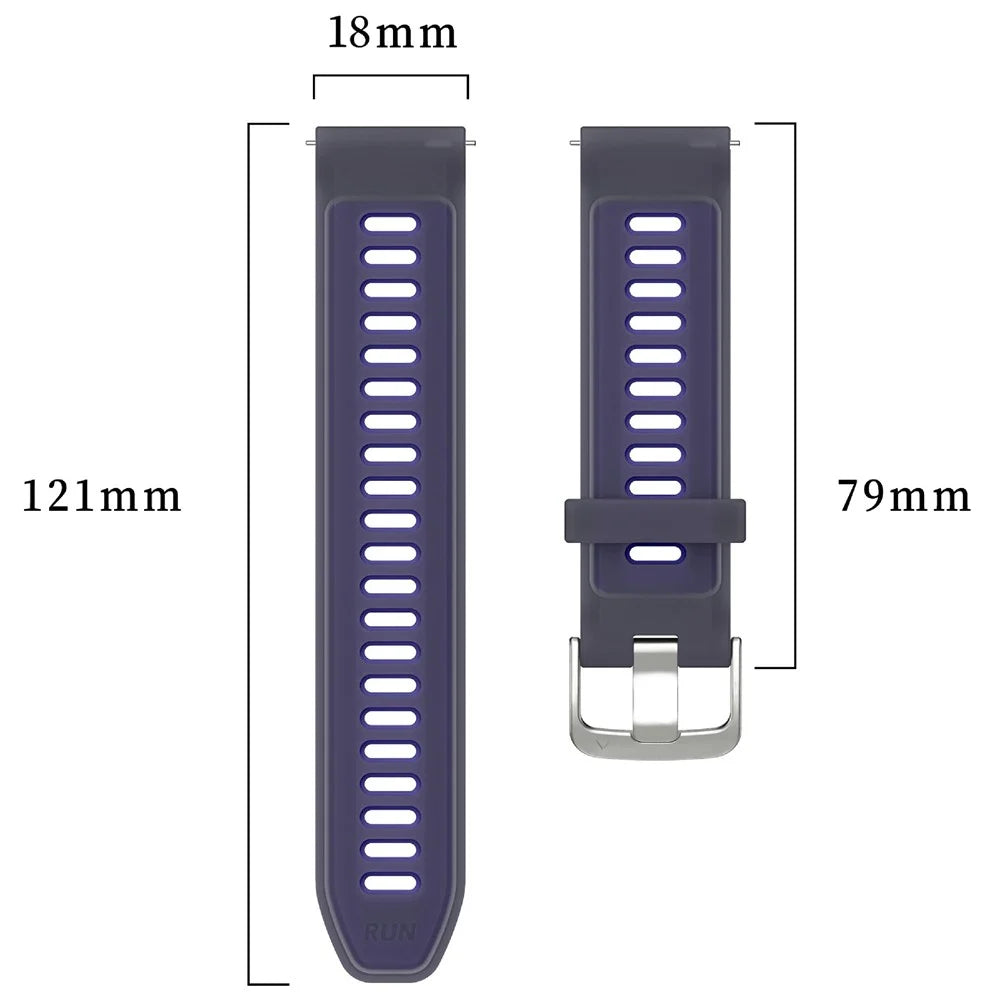 18mm Silicone Watch Band for Huawei Watch GT 5 41mm  /  GT 4 41mm  /  Garmin Venu 3S Transparent Wrist Strap - Purple - 6