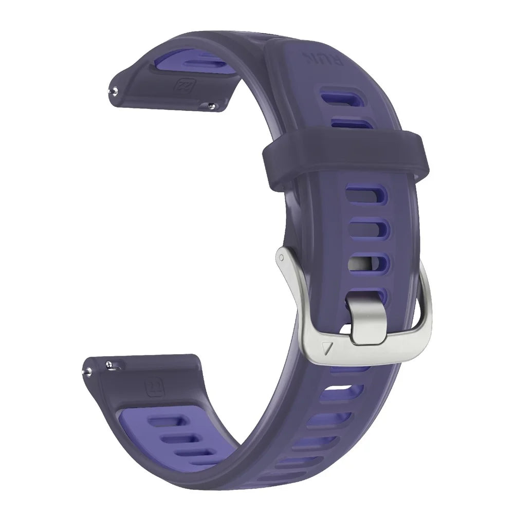 20mm Watch Band for Garmin Forerunner 570 42mm  /  Samsung Galaxy Watch7 44mm  /  40mm Transparent Silicone Wrist Strap - Purple - 4