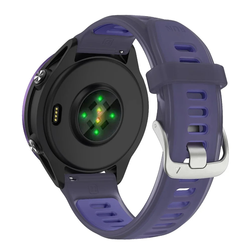 22mm Silicone Strap for Garmin Forerunner 570 47mm  /  Huawei Watch GT 5 Pro 46mm  /  GT 5 46mm Transparent Silicone Wrist Strap - Purple - 1