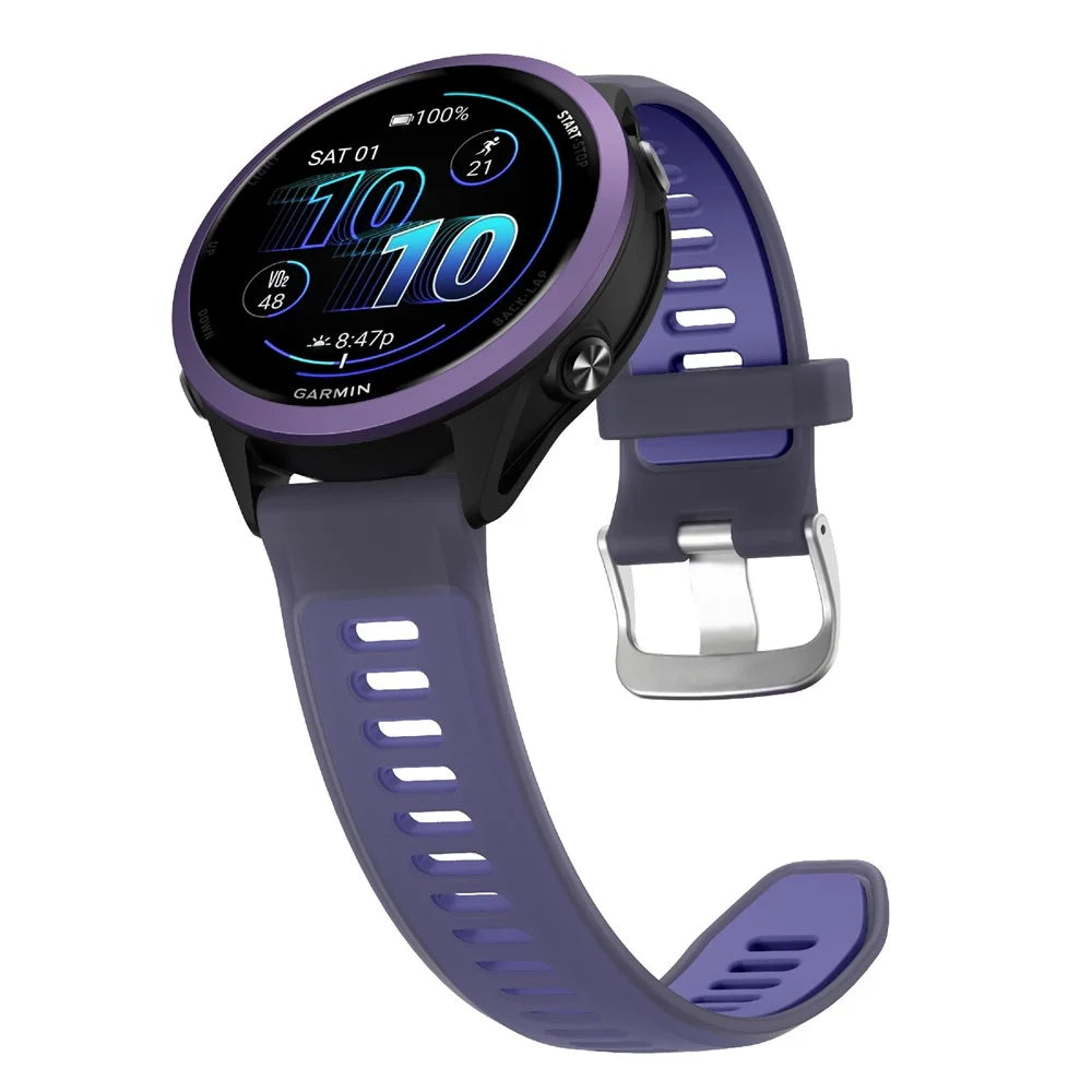 22mm Silicone Strap for Garmin Forerunner 570 47mm  /  Huawei Watch GT 5 Pro 46mm  /  GT 5 46mm Transparent Silicone Wrist Strap - Purple - 3