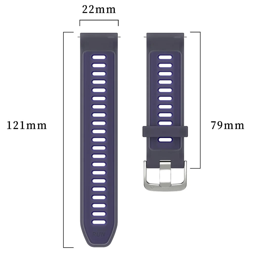 22mm Silicone Strap for Garmin Forerunner 570 47mm  /  Huawei Watch GT 5 Pro 46mm  /  GT 5 46mm Transparent Silicone Wrist Strap - Purple - 6